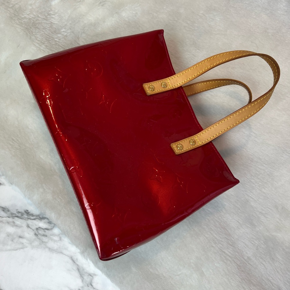 Louis Vuitton Red Monogram Vernis Leather Reade PM